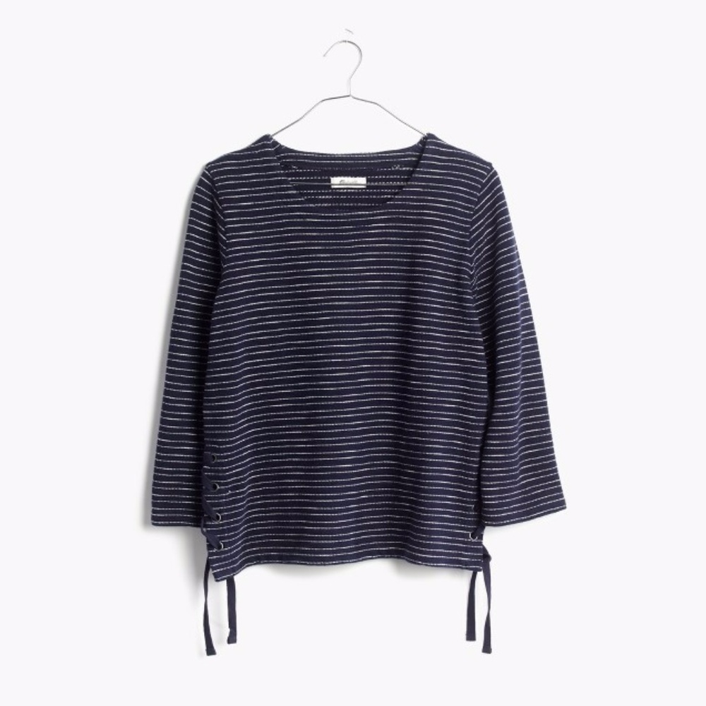 MADEWELL Striped Side-Lace Top ⭐️